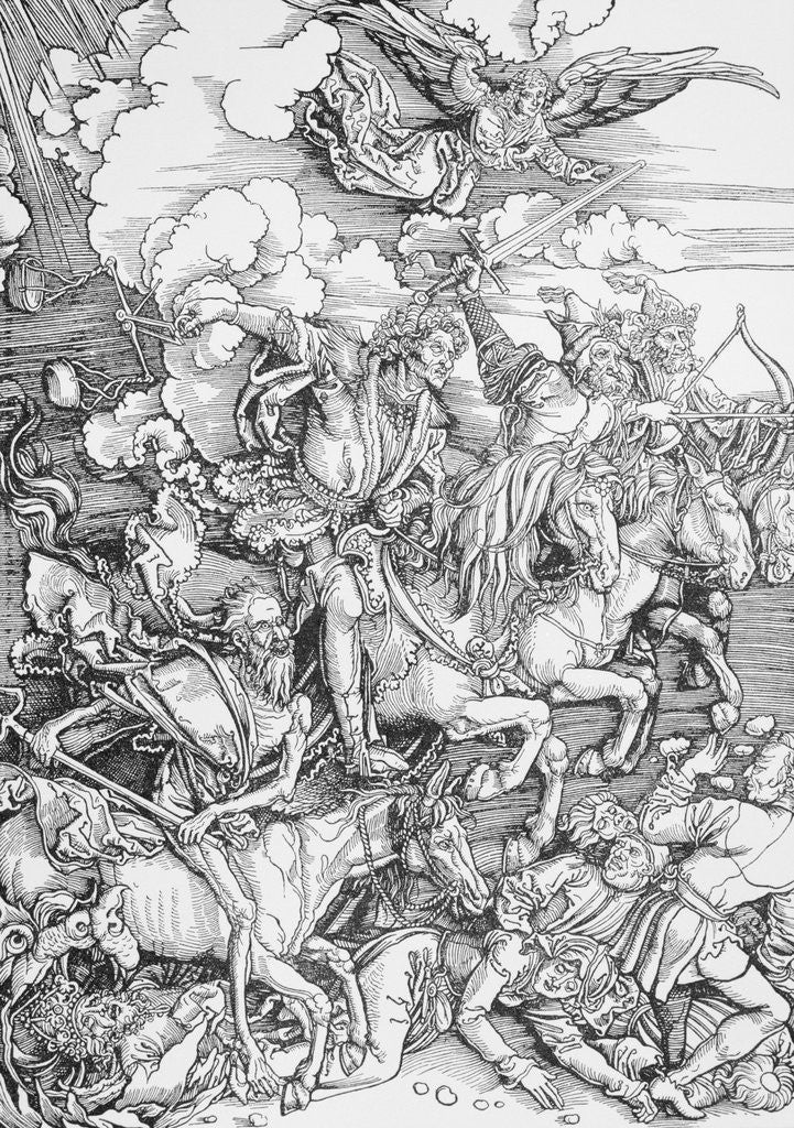 Detail of The Four Horsemen of the Apocalypse by Albrecht Dürer