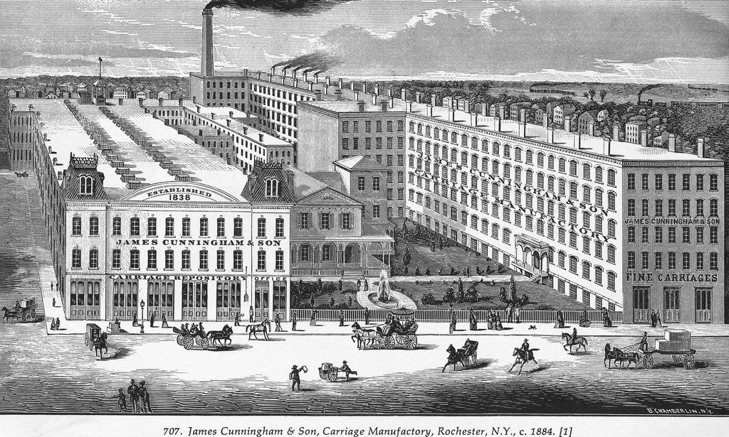 Detail of Illustration of Carriage Factory by Corbis