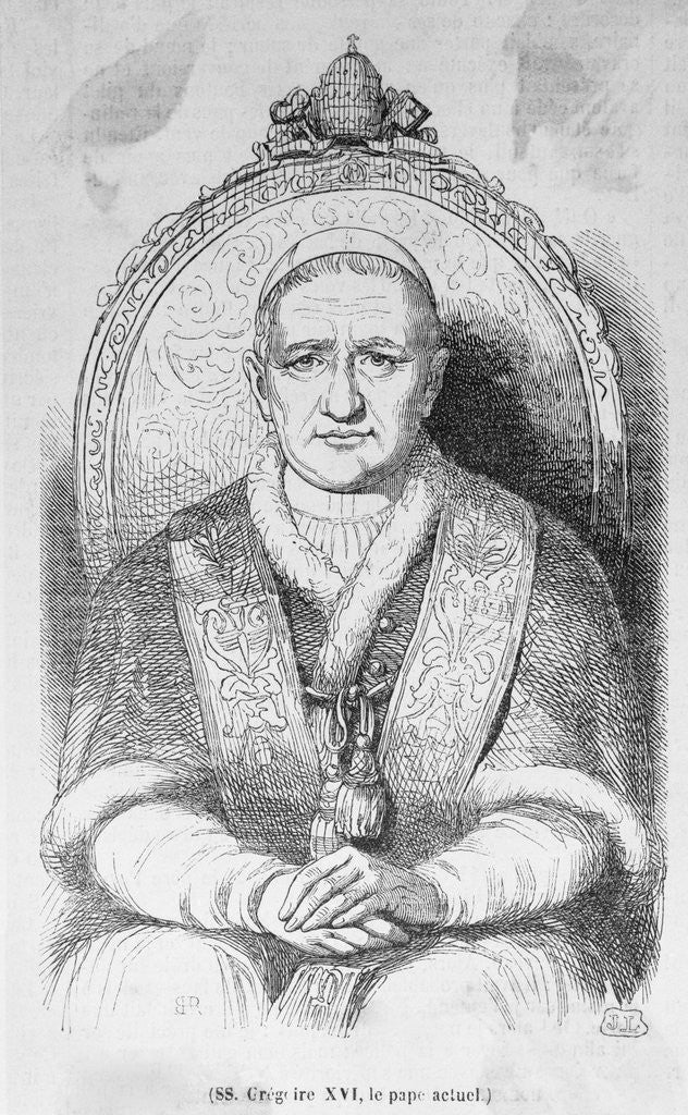 Detail of Portrait of Pope Gregory XVI by Anonymous