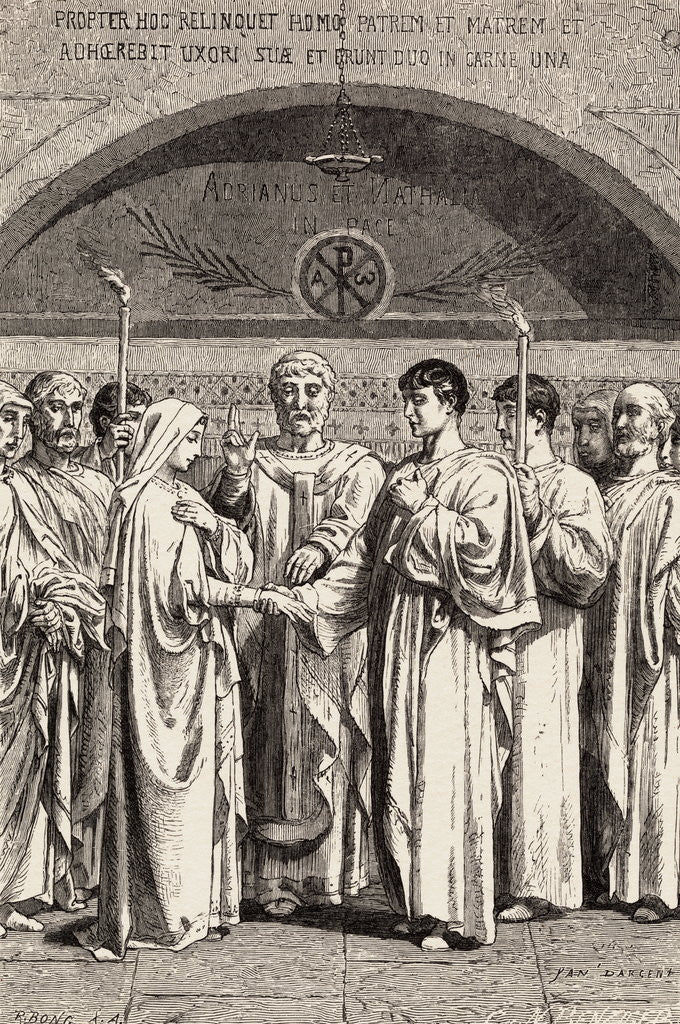Detail of Roman Wedding Ceremony by Corbis