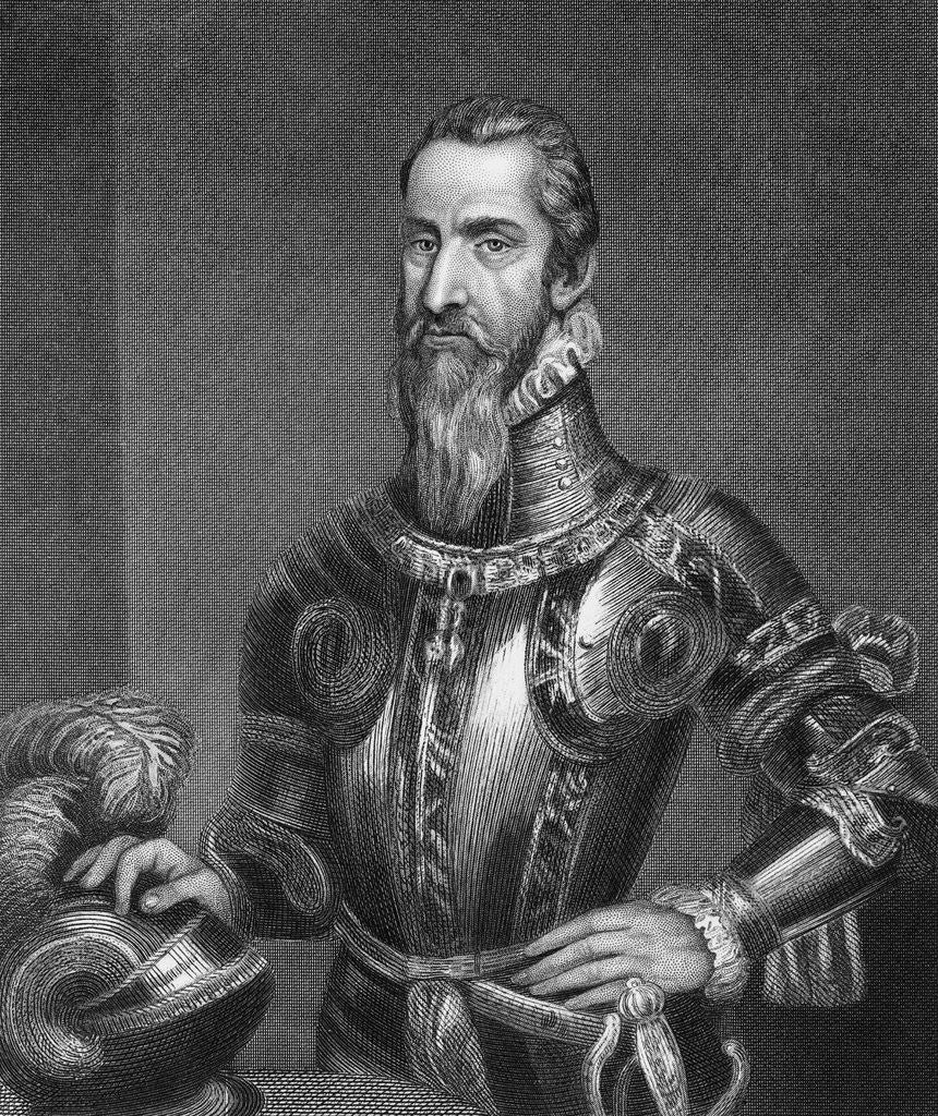 Detail of Illustrated Portrait of Duke Don Fernando Alvarez De Toledo by Anonymous