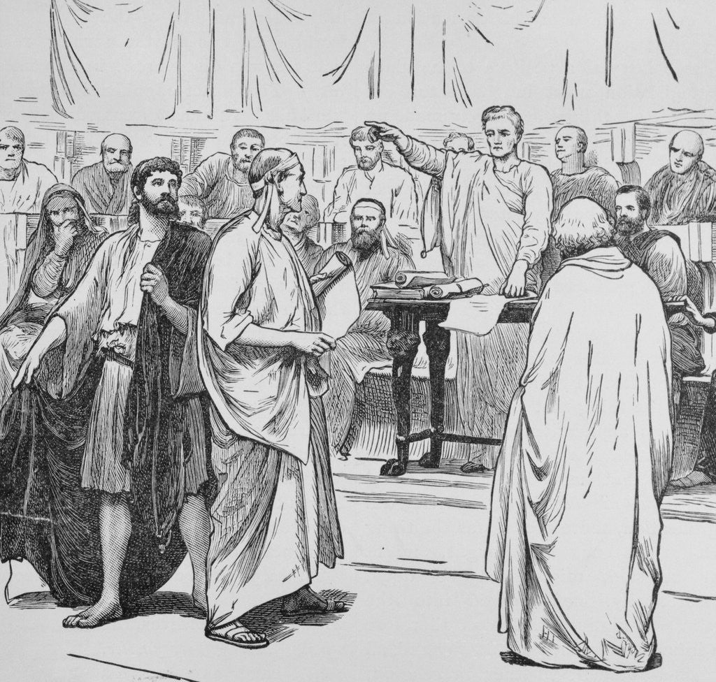 Detail of Illustration of Roman Court by Anonymous