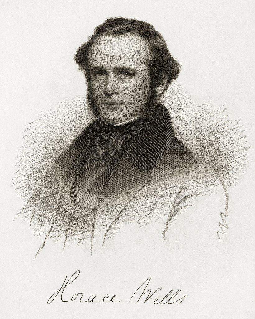 Detail of Portrait of Dentist Horace Wells by Anonymous