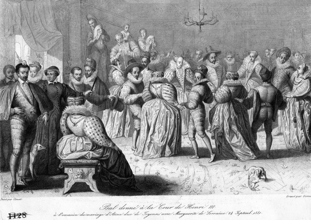 Detail of Sixteenth Century Ballroom Scene by Anonymous