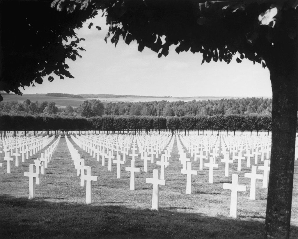 Detail of Graves of American Soldiers in France by Corbis