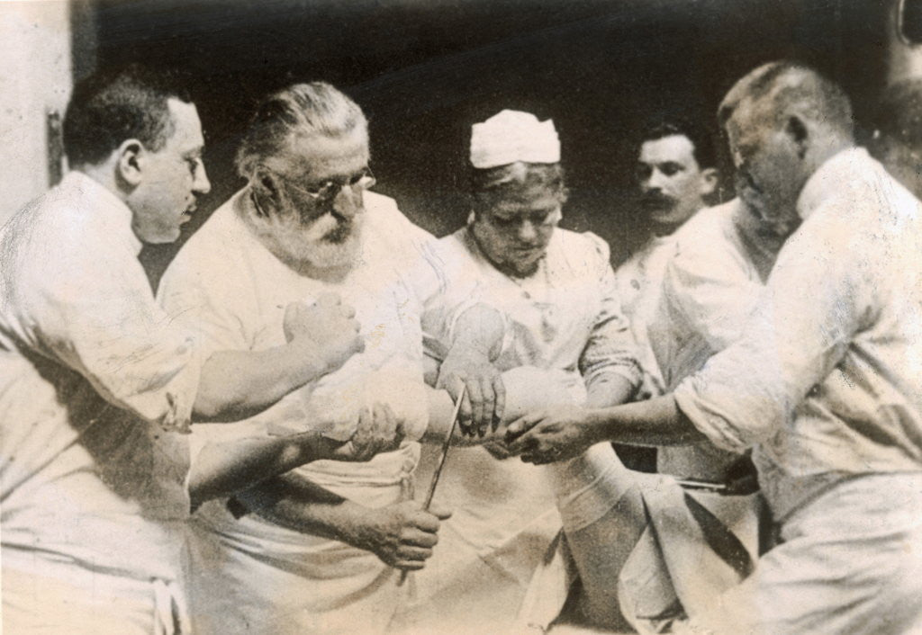 Detail of Dr. Bergmann Amputating Leg by Anonymous