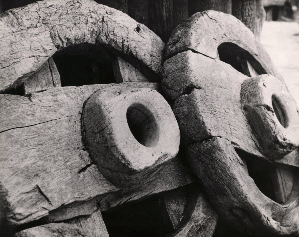 Detail of Rugged old Wooden Wheels by Anonymous