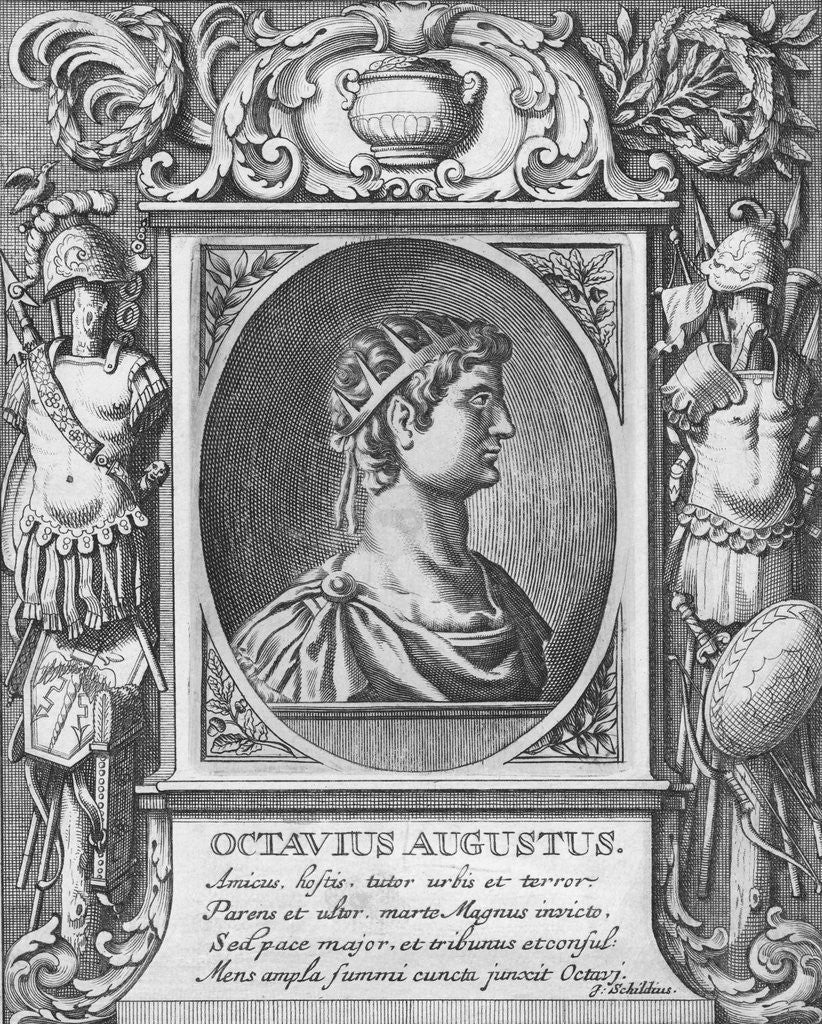 Detail of Profile Illustration of Julius Caesar by Anonymous