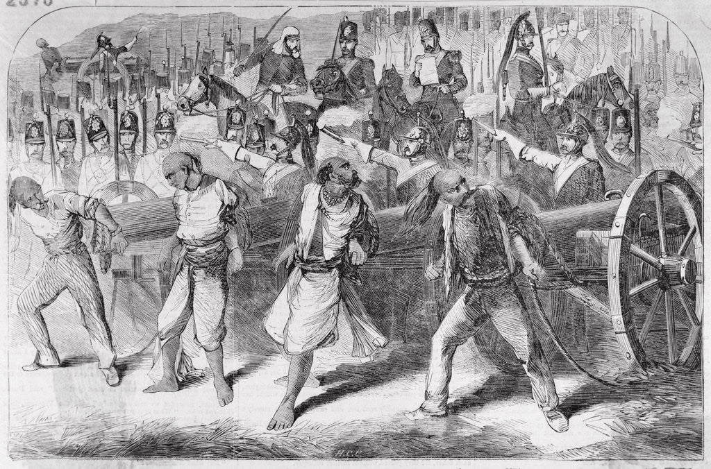 Detail of British Executing During Sepoy Revolt by Corbis