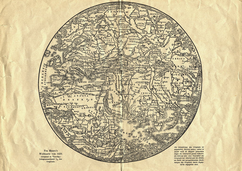 Detail of Fra Mauro's World Map by Anonymous