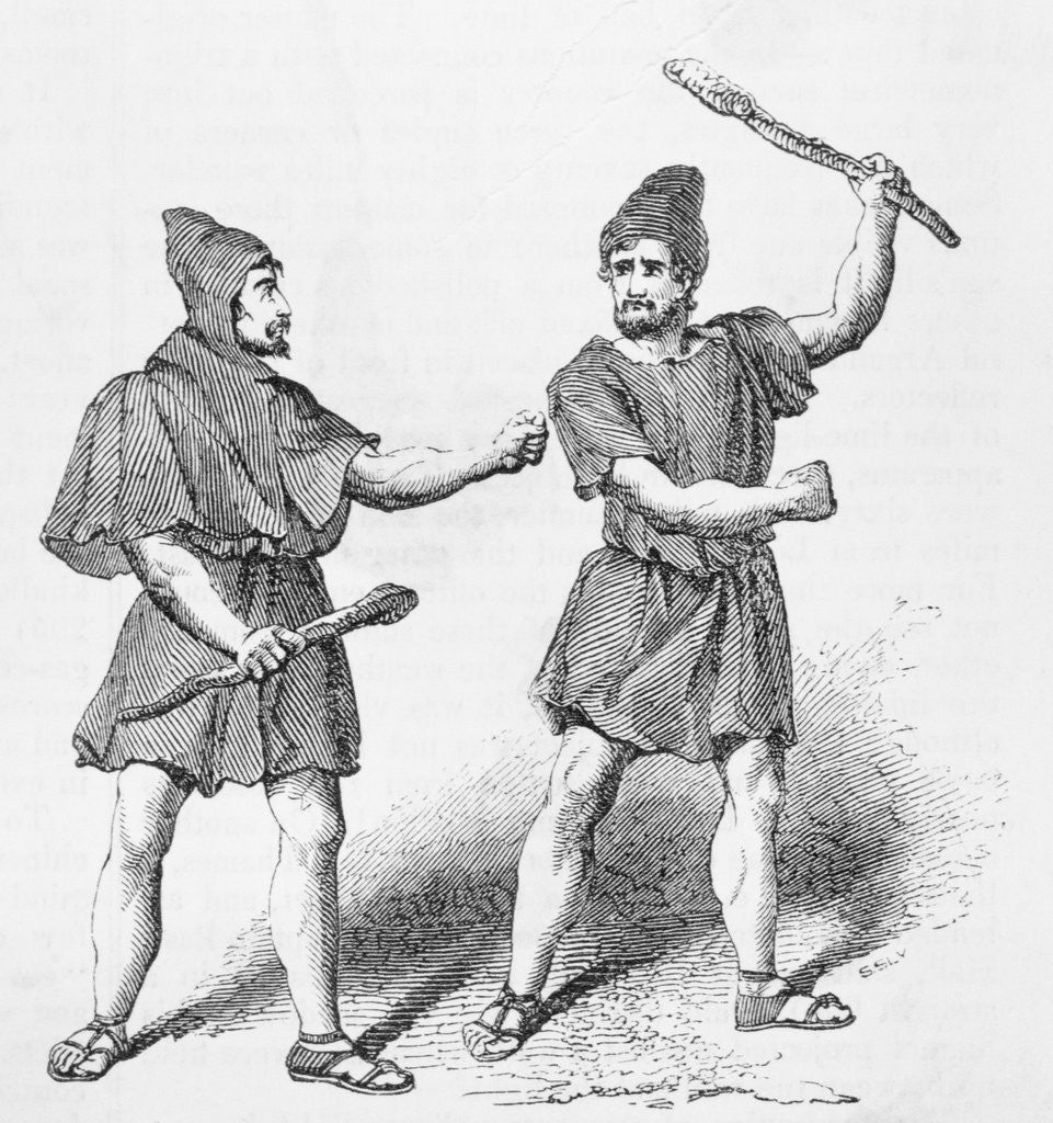 Detail of Roman Plebians Fighting by Anonymous