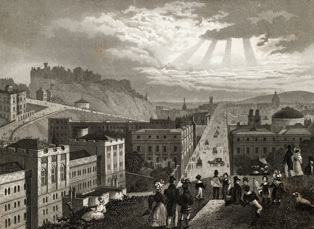 Detail of View of Edinburgh, Scotland by Anonymous