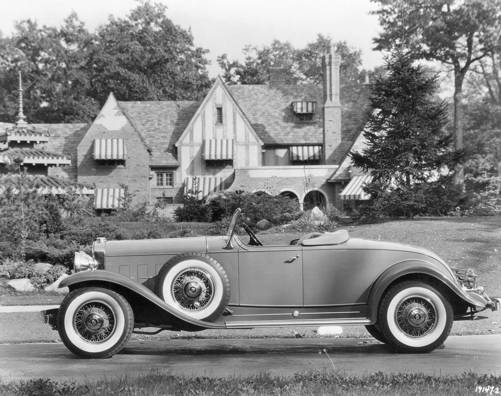 Detail of Portrait of the Cadillac V-Roadster by Anonymous