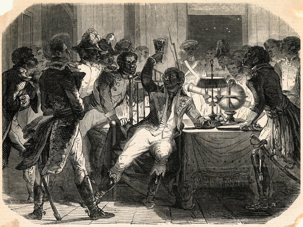 Detail of Illustration of Toussaint L'Ouverture Meeting with His Men by Anonymous
