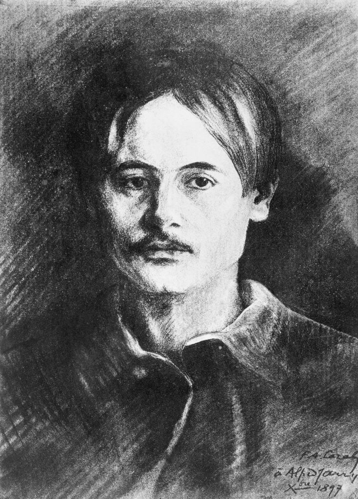 Detail of Drawing of French Poet Alfred Jarry by Anonymous