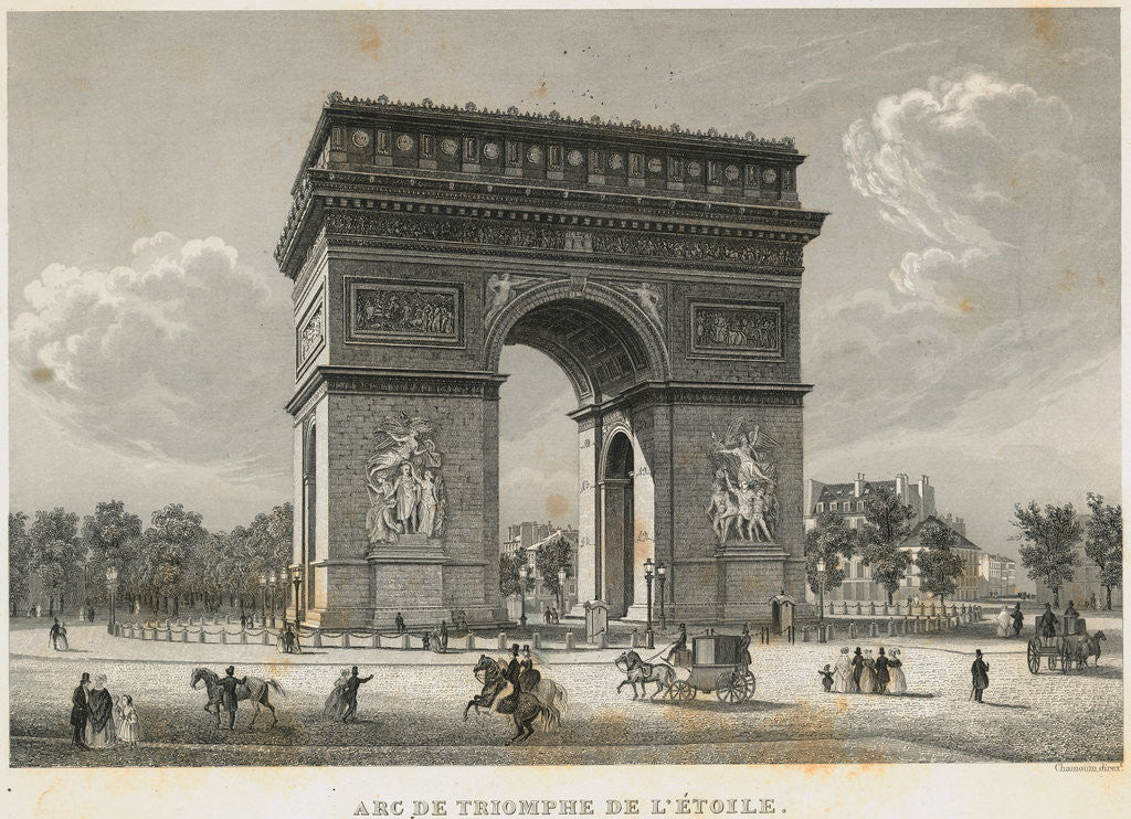 Detail of Arc de Triomphe in Paris by Anonymous