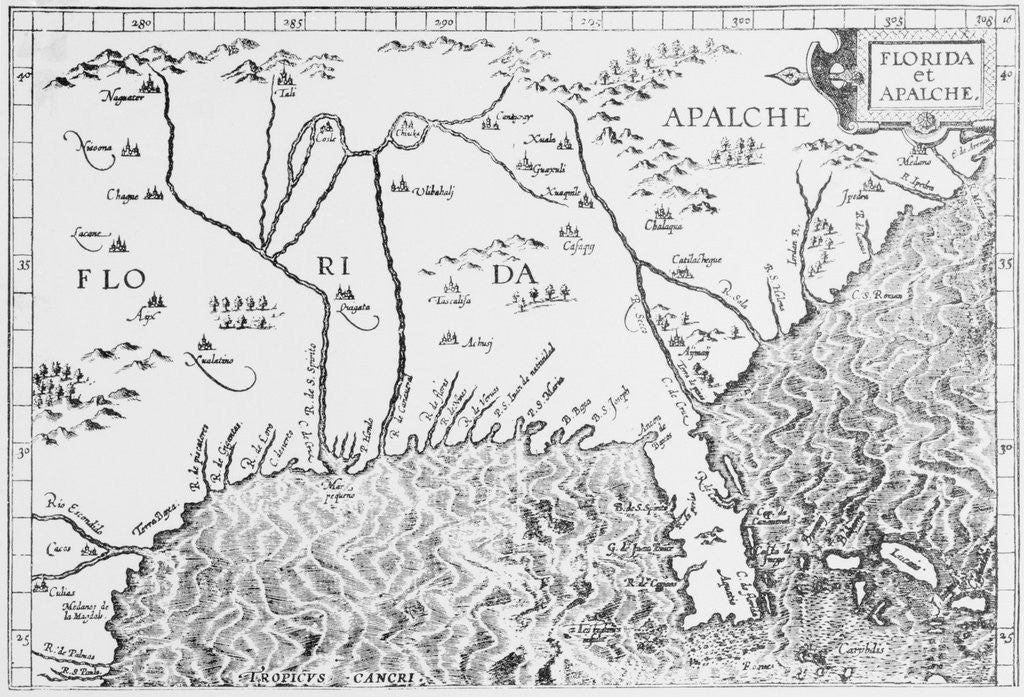 Detail of Map of Florida by Anonymous
