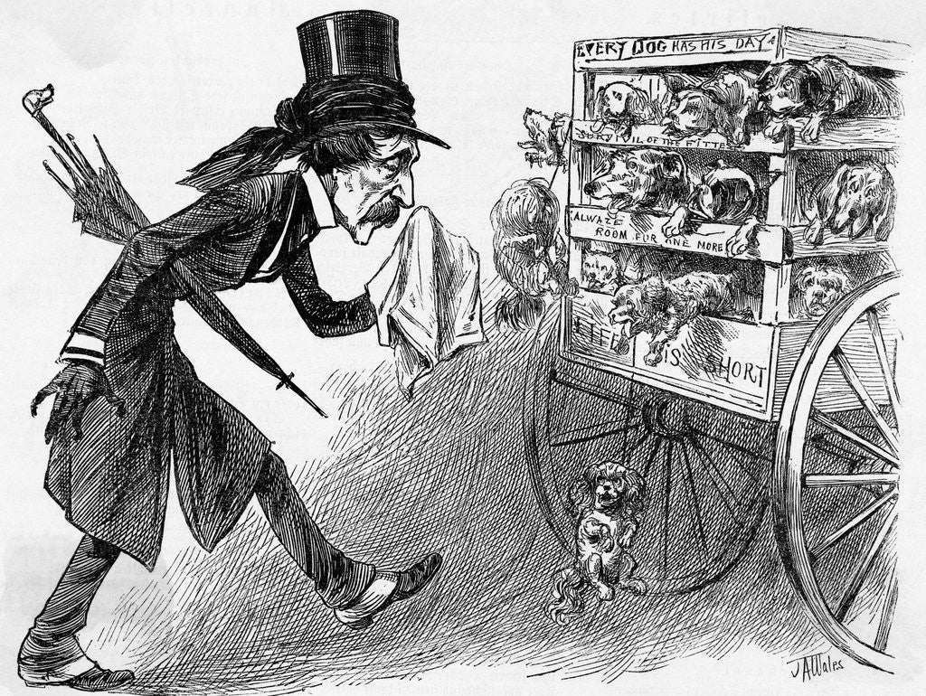 Detail of Cartoon of Henry Bergh by Anonymous