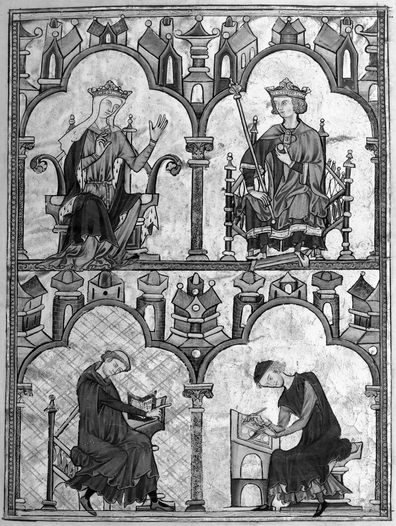 Detail of Medieval Court Writers by Anonymous