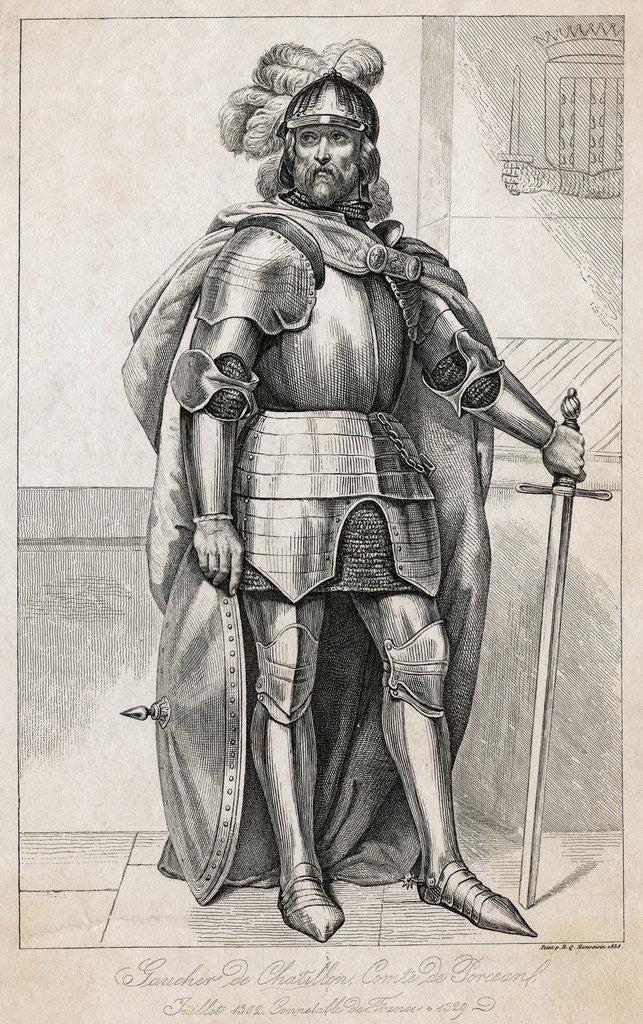 Detail of Gaucher de Chatillon, Count of Porceanl by Anonymous