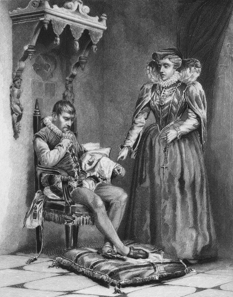 Detail of Catherine De' Medici Pointing at Charles IX by Anonymous