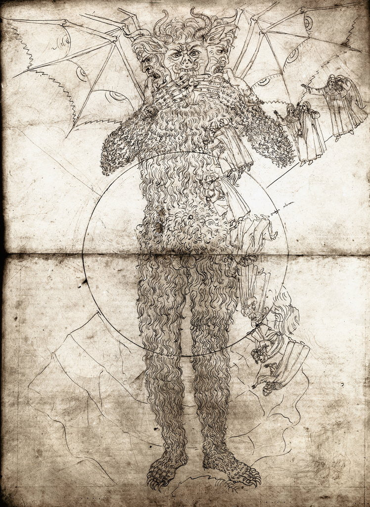Detail of Botticelli's Drawing for Dante's Inferno by Anonymous
