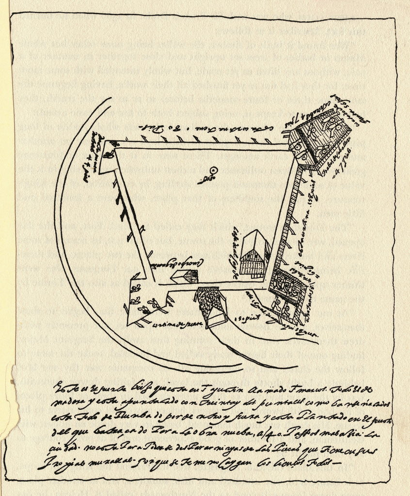 Detail of Diagram of the Fort at St. Augustine by Corbis