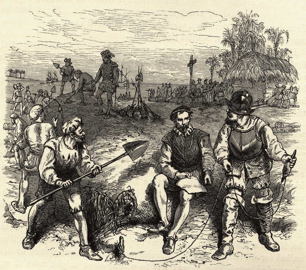 Detail of Laying out of St. Augustine by Anonymous