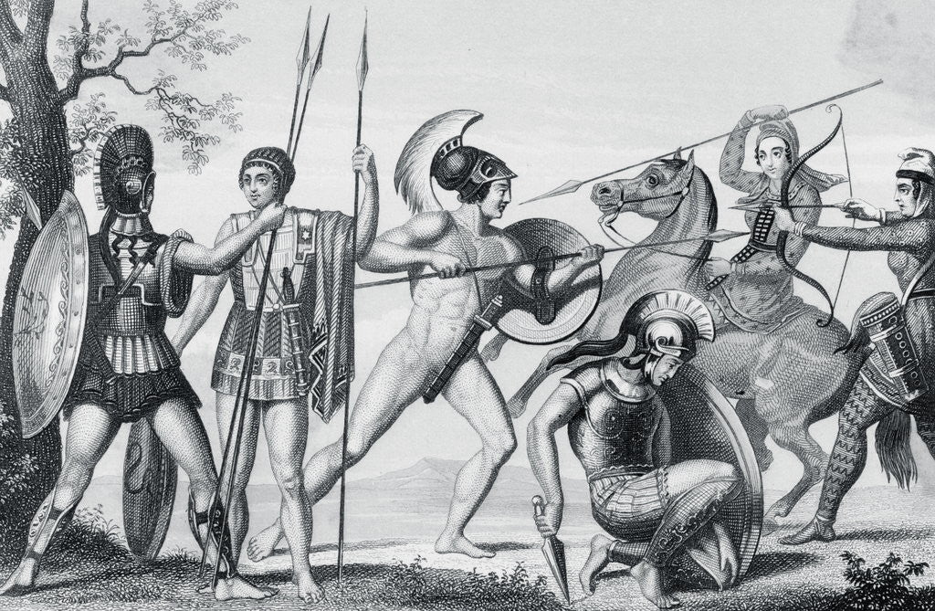 Detail of Greek Warriors by Anonymous