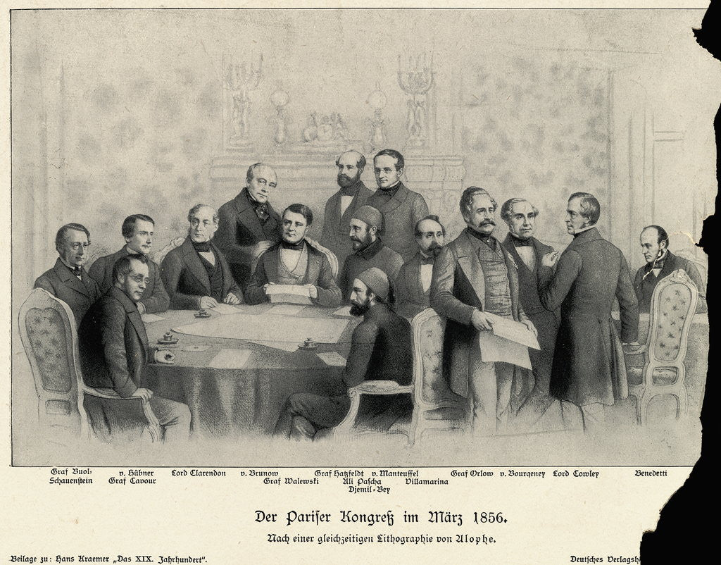 Detail of Delegates at the Congress of Paris by Anonymous