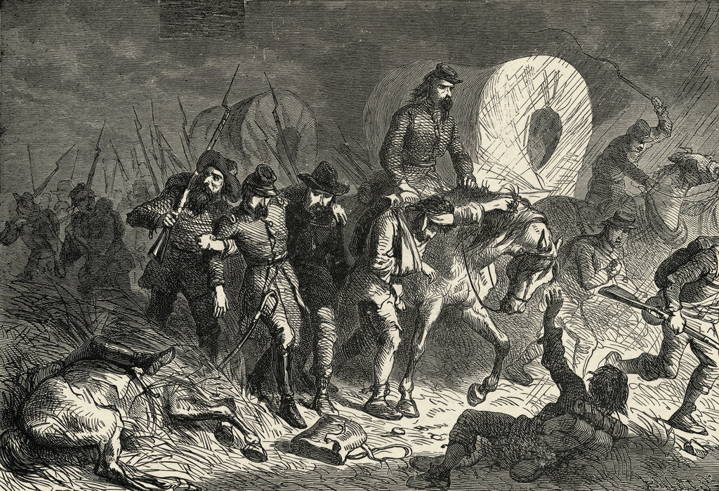Detail of Confederates Retreating from Shiloh by Anonymous