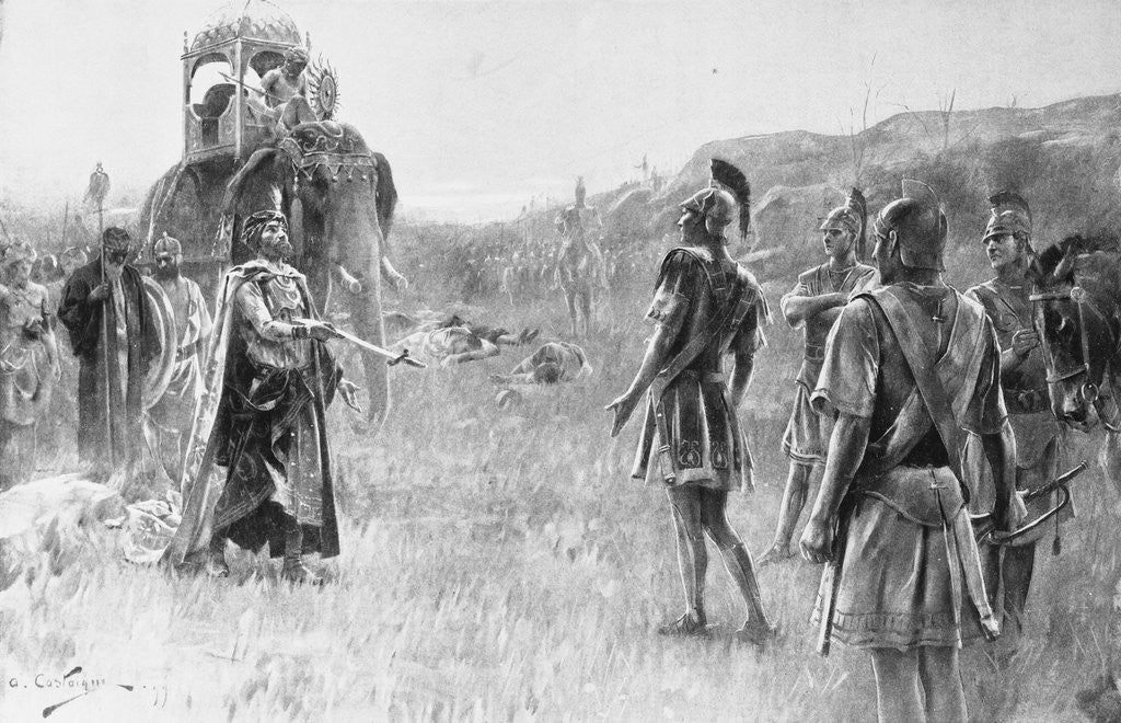 Detail of Illustration Showing Alexander The Great and Porus in the Field by Anonymous