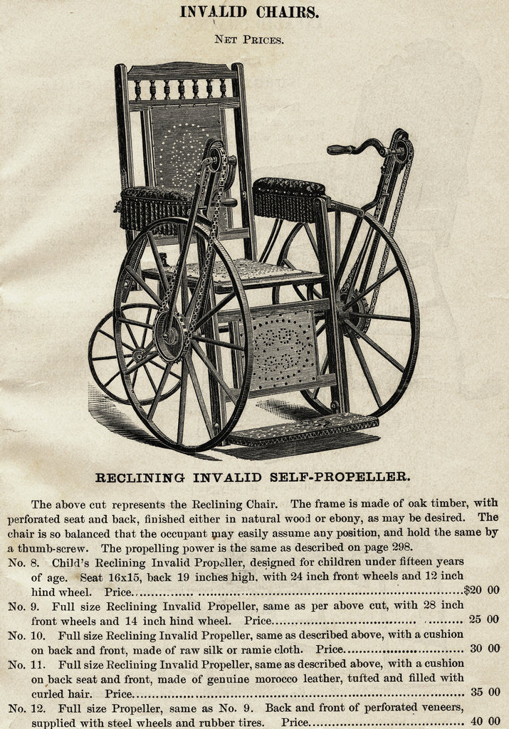 Detail of Early Wheelchair Advertisement by Anonymous