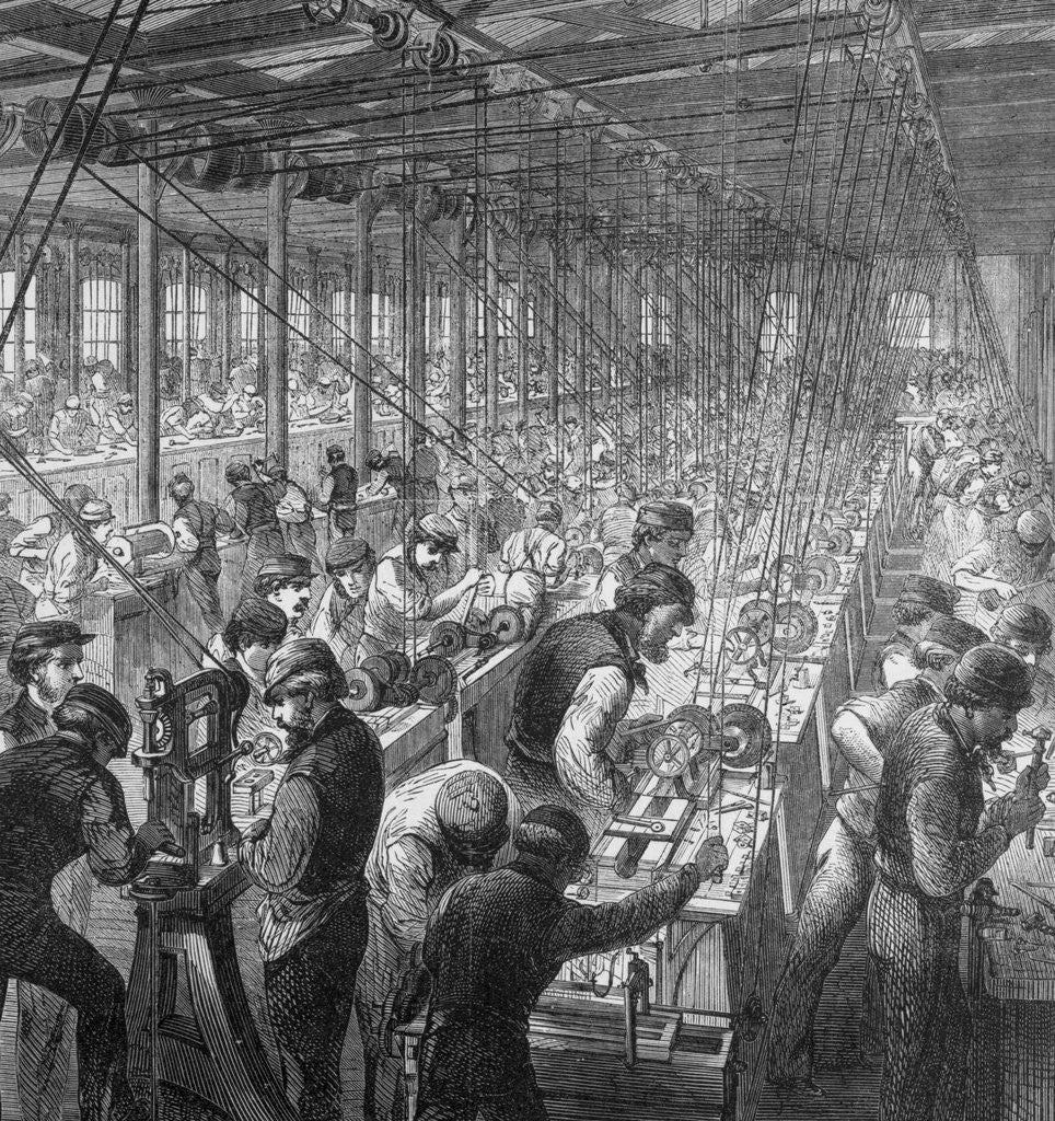 Detail of Illustration of Workers in Ammunition Factory by Anonymous