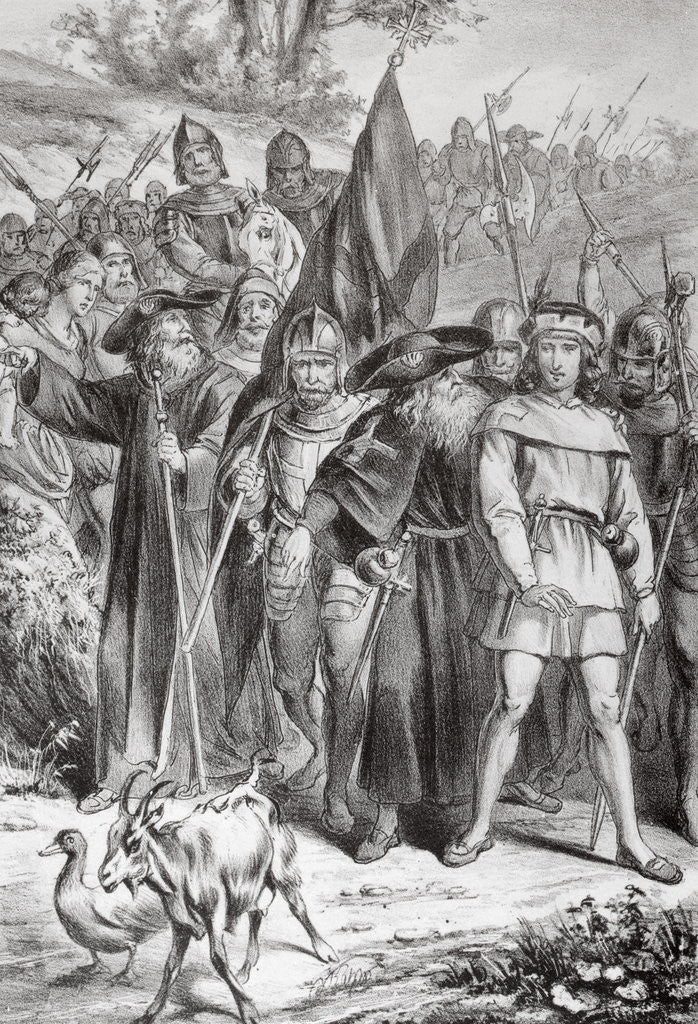Detail of Peter of Amiens and Pope Urban II by Anonymous