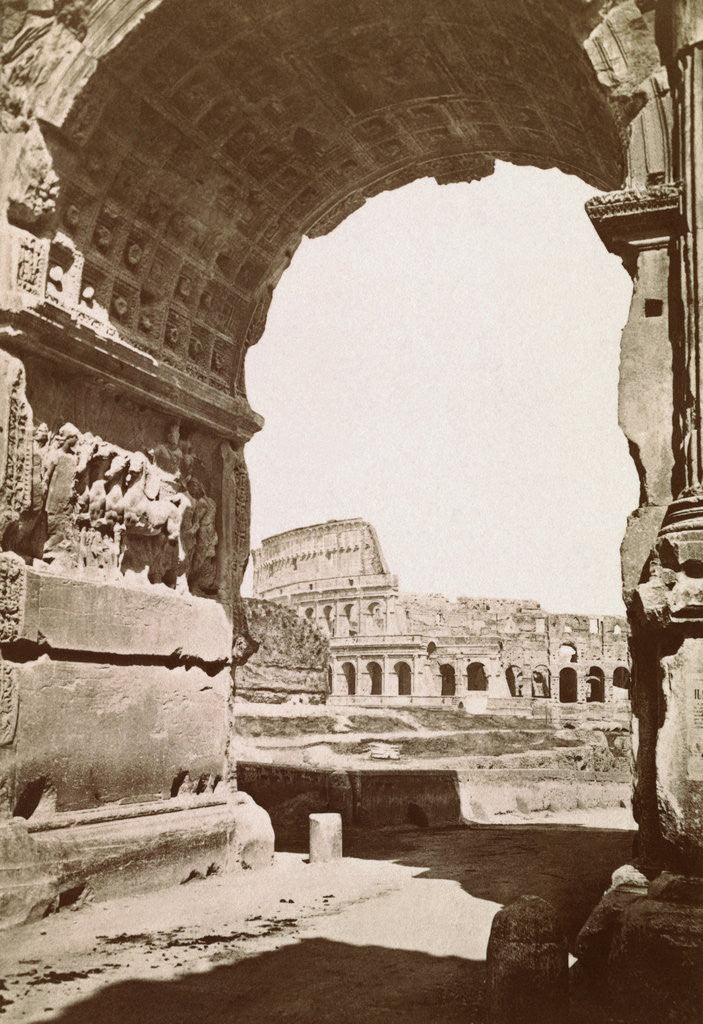 Detail of Colosseum Seen Through the Arch of Titus by Anonymous