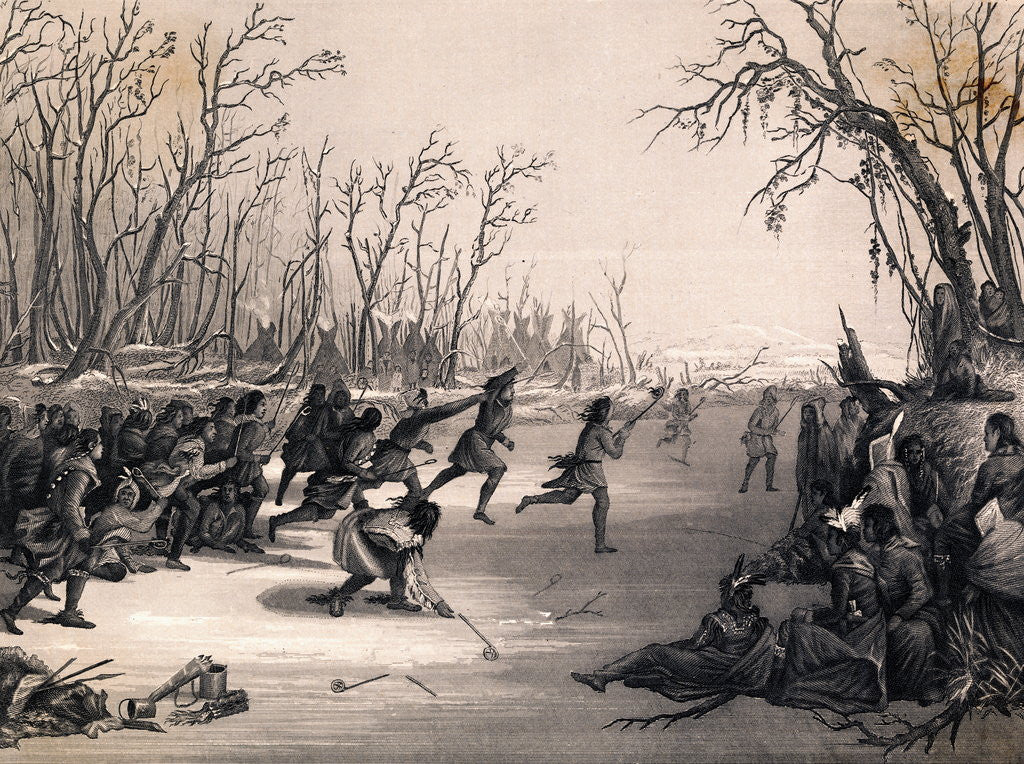 Detail of Dakota Sioux Indians Playing Lacrosse by Anonymous
