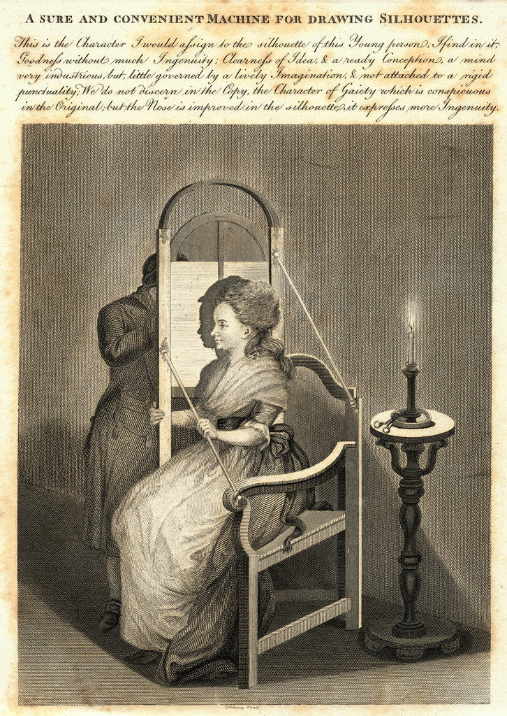 Detail of Illustration of Silhouette-Drawing Device by Anonymous