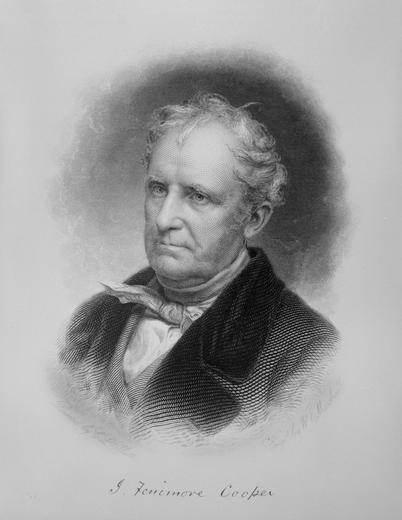 Detail of Drawing of Author James Fenimore Cooper by Anonymous