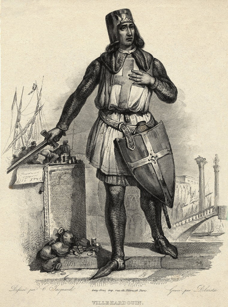 Detail of Illustration of Geoffroi Villehardouin by Anonymous