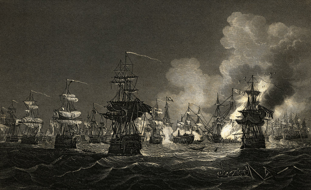 Detail of Illustration of the Battle of the Nile by Albert Henry Payne