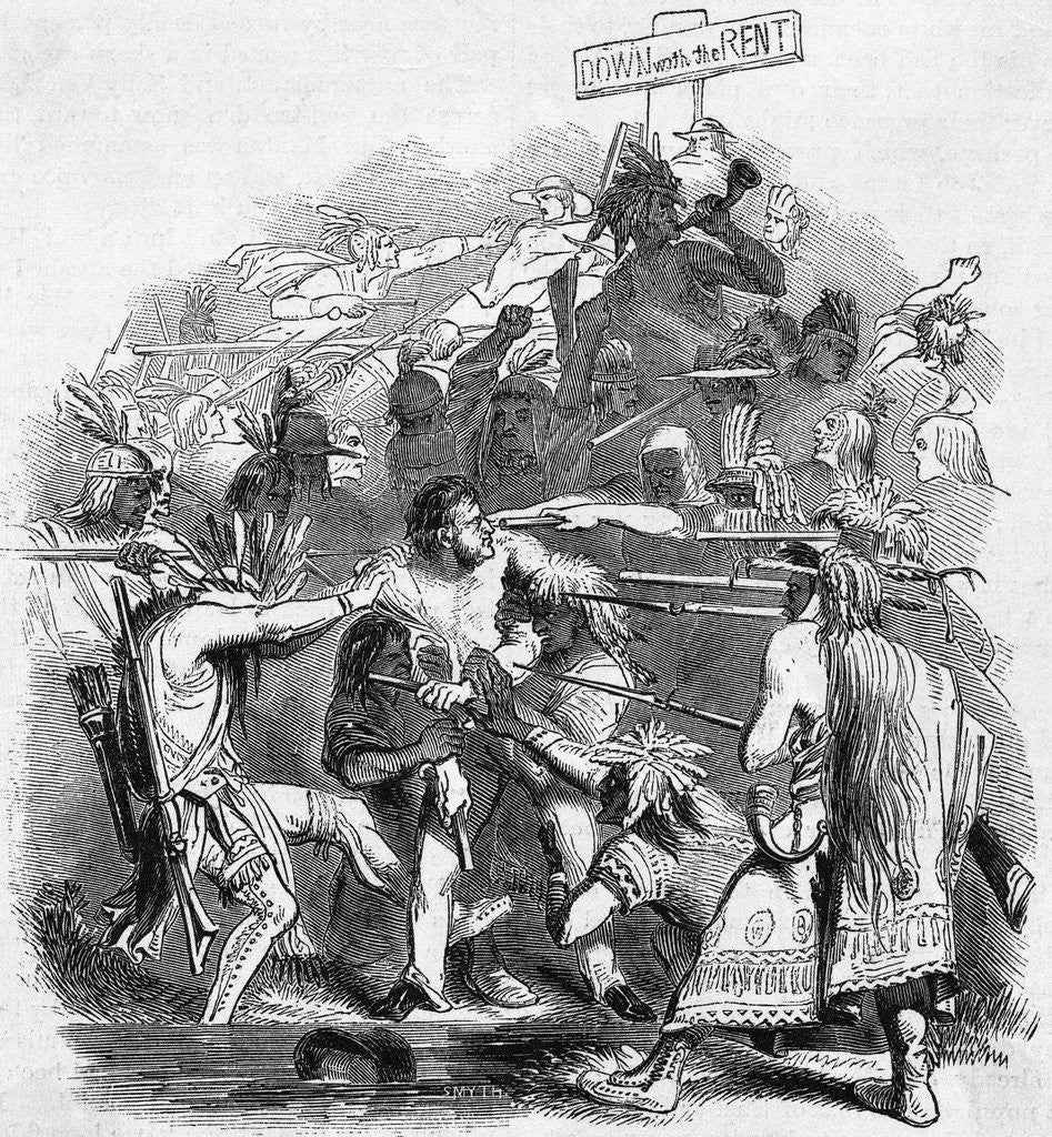 Detail of Native Americans Attacking During Anti-Rent War by Anonymous