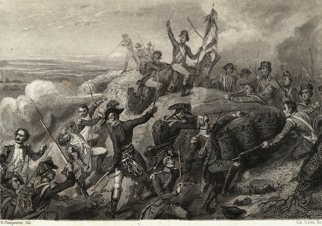 Detail of Napoleon and Army Fighting Battle by Anonymous