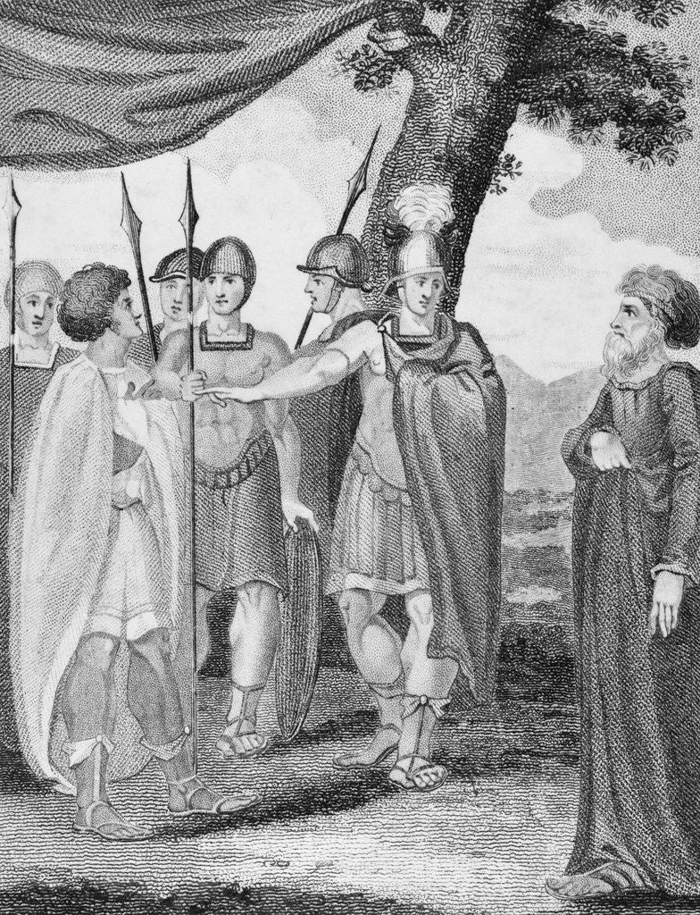 Detail of Drawing of Military Outdoor Scene from Titus Andronicus by Anonymous
