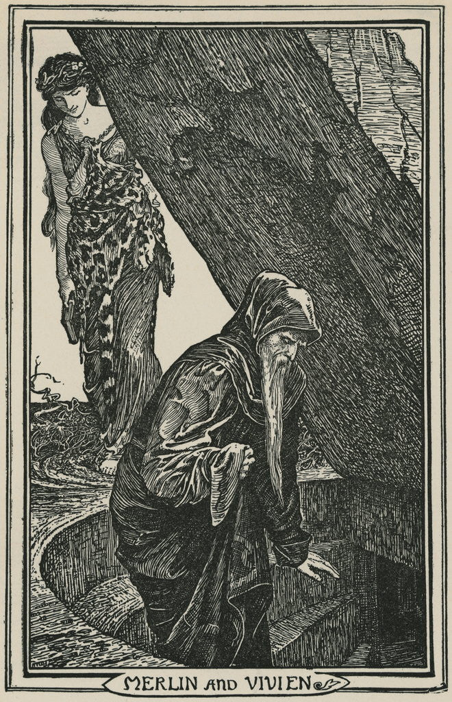 Detail of Vivien at Merlin's Descent by Anonymous