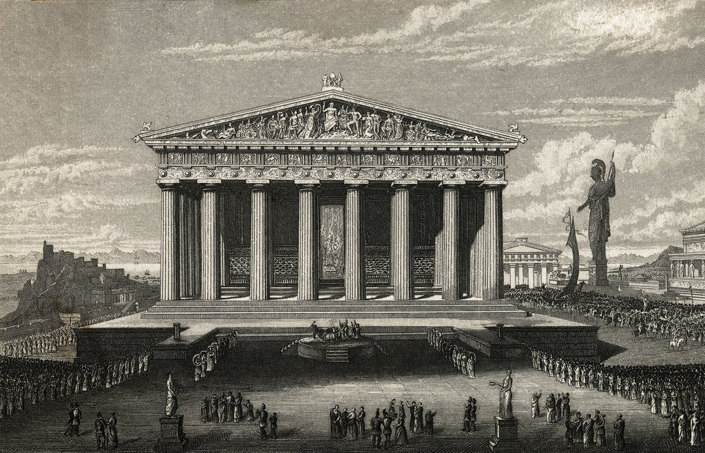 Detail of View of Front of Parthenon by Anonymous