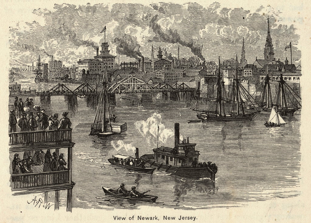 Detail of View of Newark by Anonymous