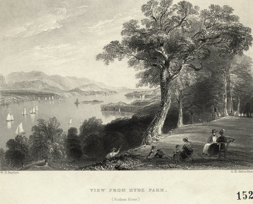 Detail of View of Hudson River From Hyde Park by Anonymous