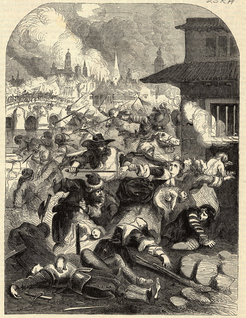 Detail of Massacre at Magdeburg During Thirty Years War by Anonymous