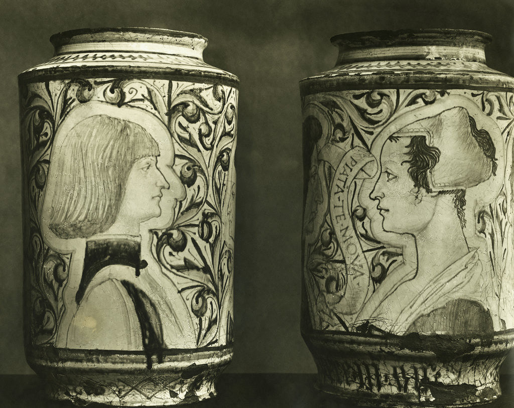 Detail of Pharmacy Pots of the 15th century by Anonymous